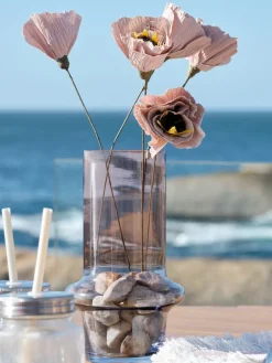 Vaas KRIS Ø15xH26cm blauw/roze