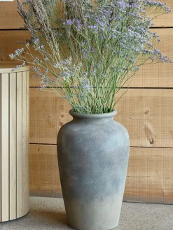 Vaas TOMMY Ø26xH44 cm grijs/bruin