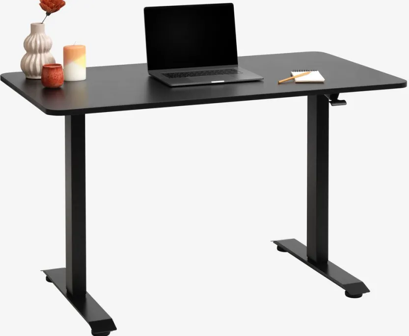 Verstelbaar bureau ASSENTOFT 70x130 zwart