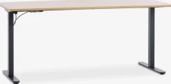 Verstelbaar bureau SVANEKE 80x160 eiken kleur/zwart