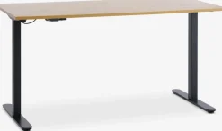 Verstelbaar bureau SVANEKE 70x140 eiken kleur/zwart