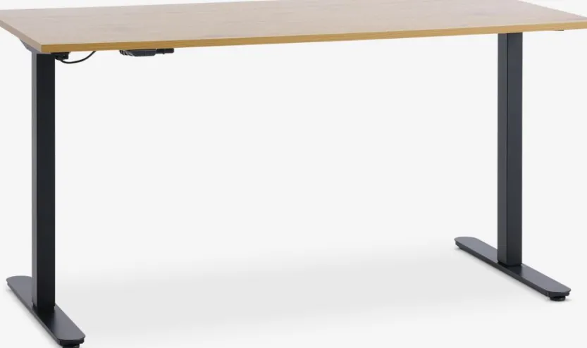 Verstelbaar bureau SVANEKE 70x140 eiken kleur/zwart