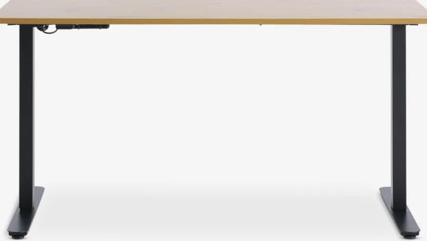 Verstelbaar bureau SVANEKE 70x140 eiken kleur/zwart