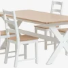 VISLINGE L190 tafel naturel + 4 VISLINGE stoelen naturel