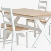 VISLINGE L150 tafel naturel + 4 VISLINGE stoelen naturel