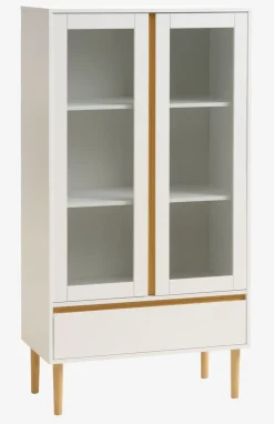 Vitrinekast FENSMARK 2 deuren wit/eiken