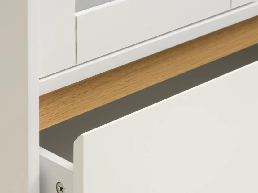 Vitrinekast FENSMARK 2 deuren wit/eiken