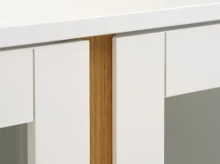 Vitrinekast FENSMARK 2 deuren wit/eiken