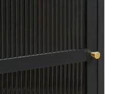 Vitrinekast HOPTRUP 1 deur zwart staal