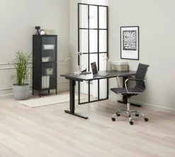 Vitrinekast HOPTRUP 1 deur zwart staal