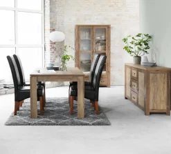 Vitrinekast JUNGEN 2 deuren 1 lade wild eiken kleur