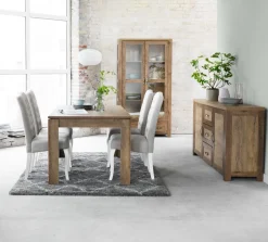 Vitrinekast JUNGEN 2 deuren 1 lade wild eiken kleur