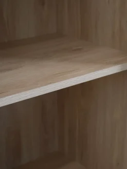 Vitrinekast KIRKEBY 2 deuren wit/eiken