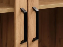 Vitrinekast LINTRUP 2 deuren eiken kleur