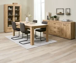 Vitrinekast LINTRUP 2 deuren eiken kleur