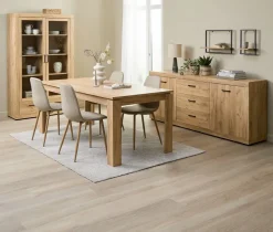 Vitrinekast LINTRUP 2 deuren eiken kleur