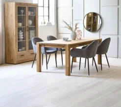 Vitrinekast LINTRUP 2 deuren eiken kleur