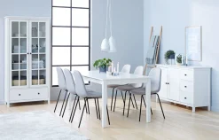 Vitrinekast NORDBY 2 deuren 1 lade wit