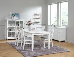 Vitrinekast NORDBY 2 deuren wit