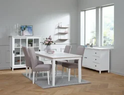 Vitrinekast NORDBY 2 deuren wit