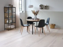 Vitrinekast TRAPPEDAL eiken/zwart