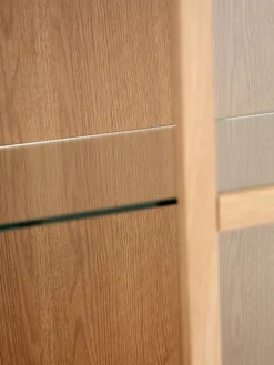 Vitrinekast VESTERBY 2 deuren naturel eiken