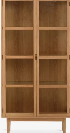 Vitrinekast VESTERBY 2 deuren naturel eiken