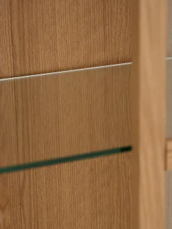 Vitrinekast VESTERBY 2 deuren naturel eiken