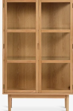 Vitrinekast VESTERBY 2 deuren naturel eiken