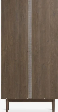 Vitrinekast VESTERBY hoog 2 deuren donker eiken