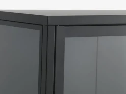 Vitrinekast VIRUM 2 deuren zwart