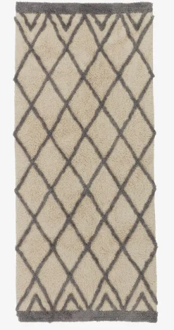 Vloerkleed PENGEURT 70x160 off-white/grijs