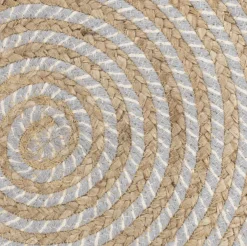 Vloerkleed SANDELTRE Ø120 naturel/grijs