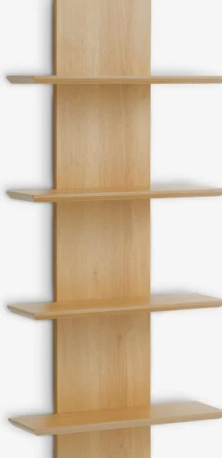Wandplank BORUM 4 schappen eiken kleur