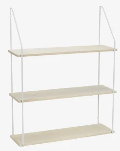Wandplank HEJLSMINDE 3 schappen wit/naturel