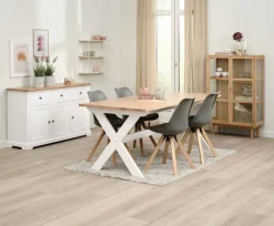 Wandplank HEJLSMINDE 3 schappen wit/naturel