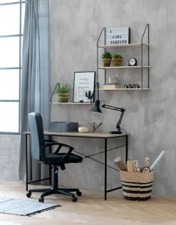 Wandplank HEJLSMINDE 1 schap zwart/naturel