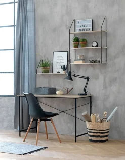 Wandplank HEJLSMINDE 1 schap zwart/naturel