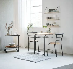 Wandplank HEJLSMINDE 3 schappen zwart/naturel