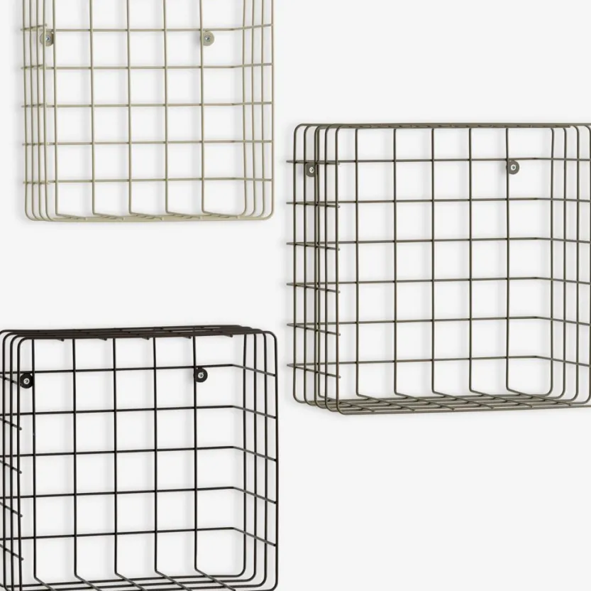 Wandplank STENUM beige/bruin/donkerbruin 3 stuks