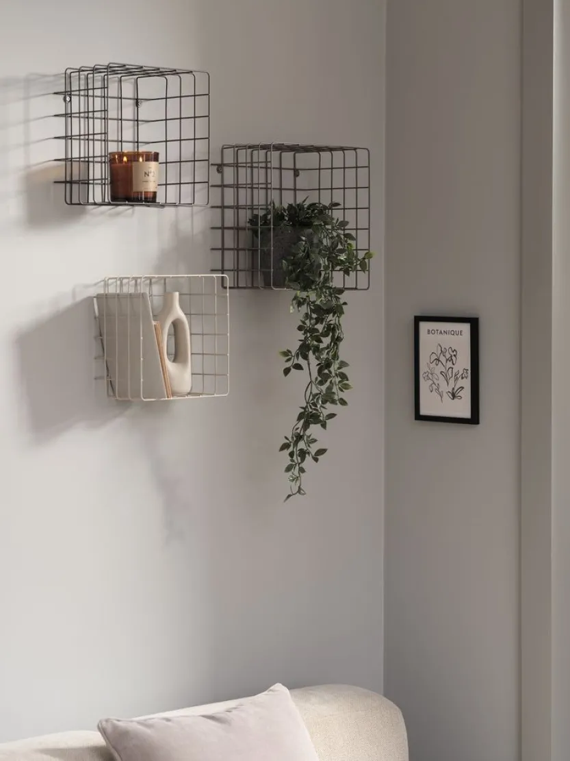 Wandplank STENUM beige/bruin/donkerbruin 3 stuks