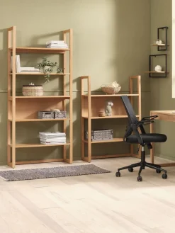 Wandplank TRAPPEDAL 2 stuks eiken kleur/zwart