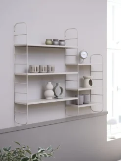 Wandplank VANDRUP 6 schappen beige