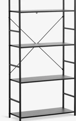 Wandrek ASTRUP 4 schappen zwart