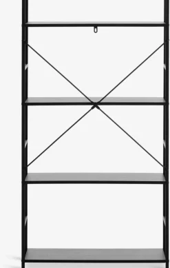 Wandrek ASTRUP 4 schappen zwart