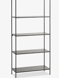 Wandrek HORBELEV 5 schappen breed zwart