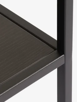 Wandrek HORBELEV 5 schappen breed zwart