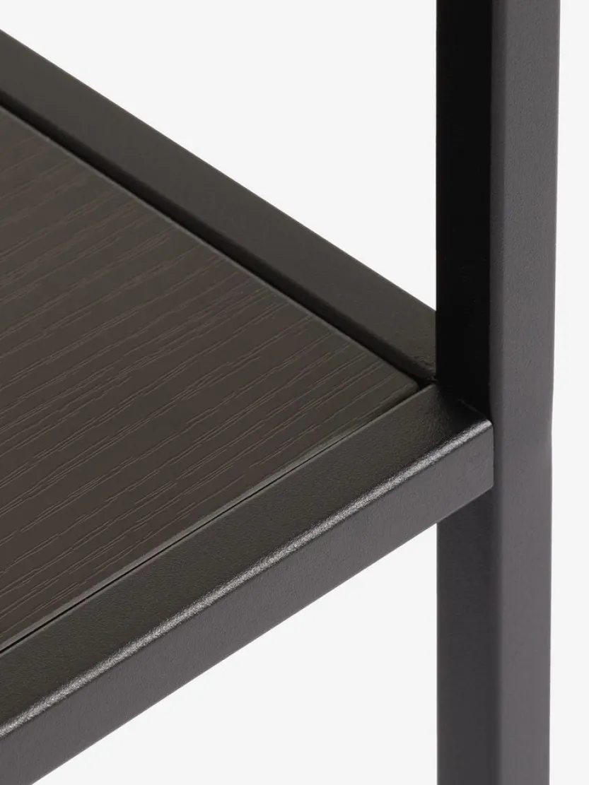 Wandrek HORBELEV 5 schappen breed zwart