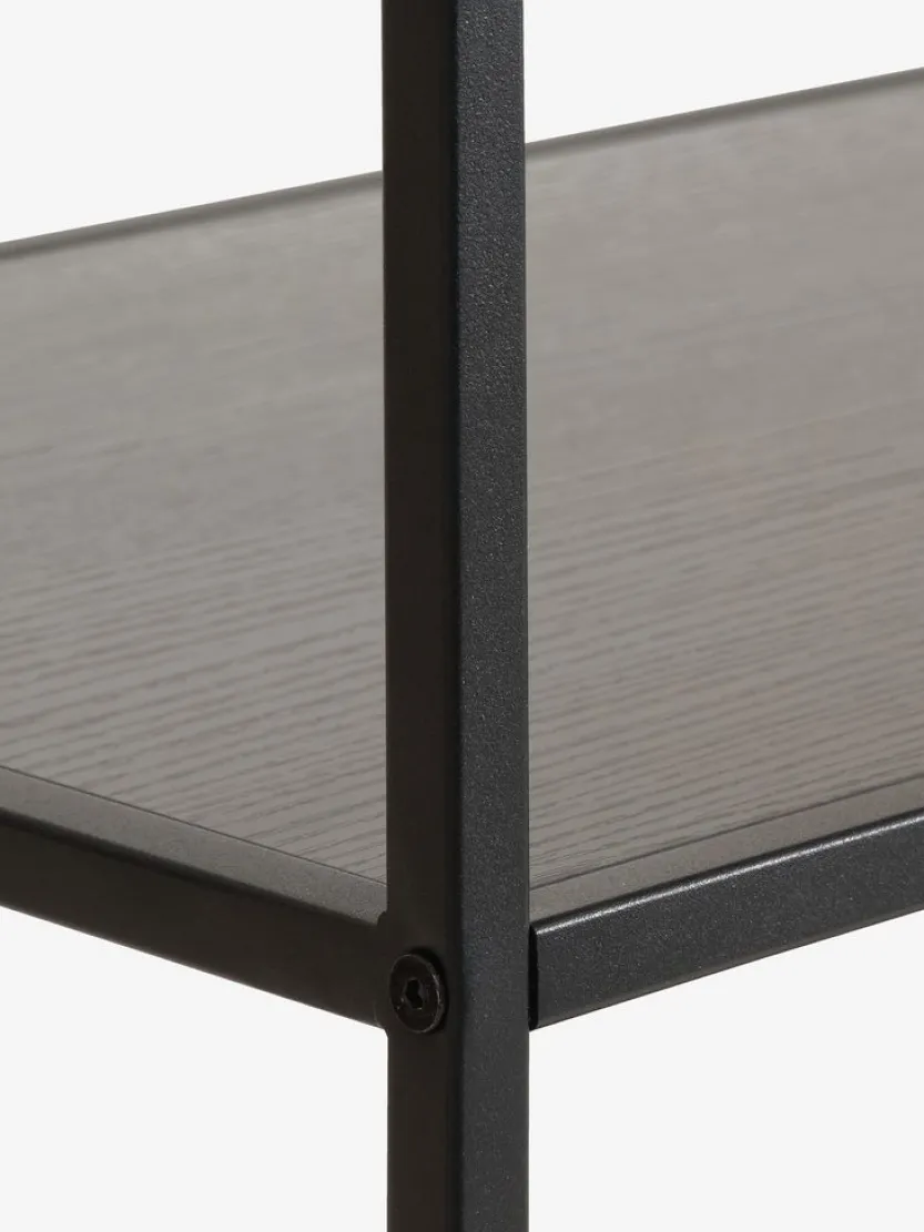 Wandrek HORBELEV 5 schappen breed zwart