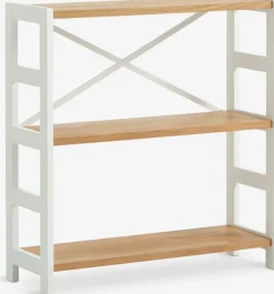 Wandrek INTRUP 3 schappen wit/eiken